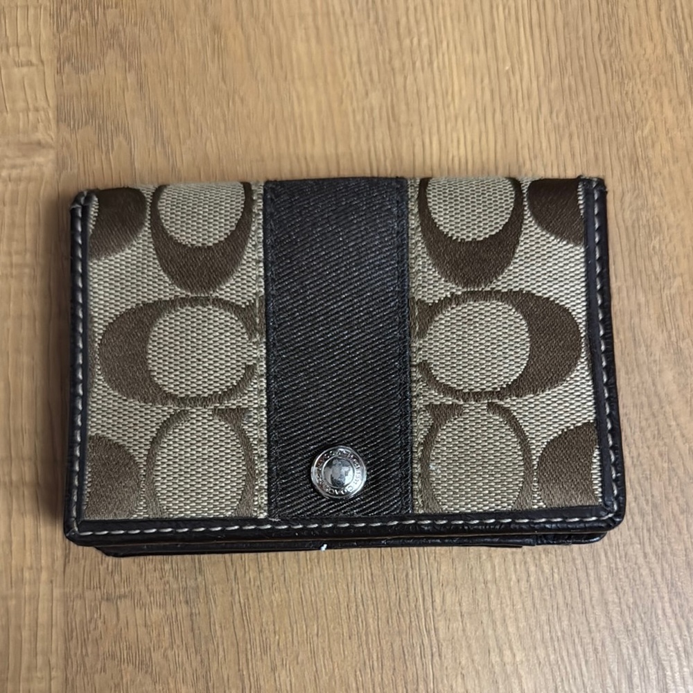 Coach Signature Compact Wallet